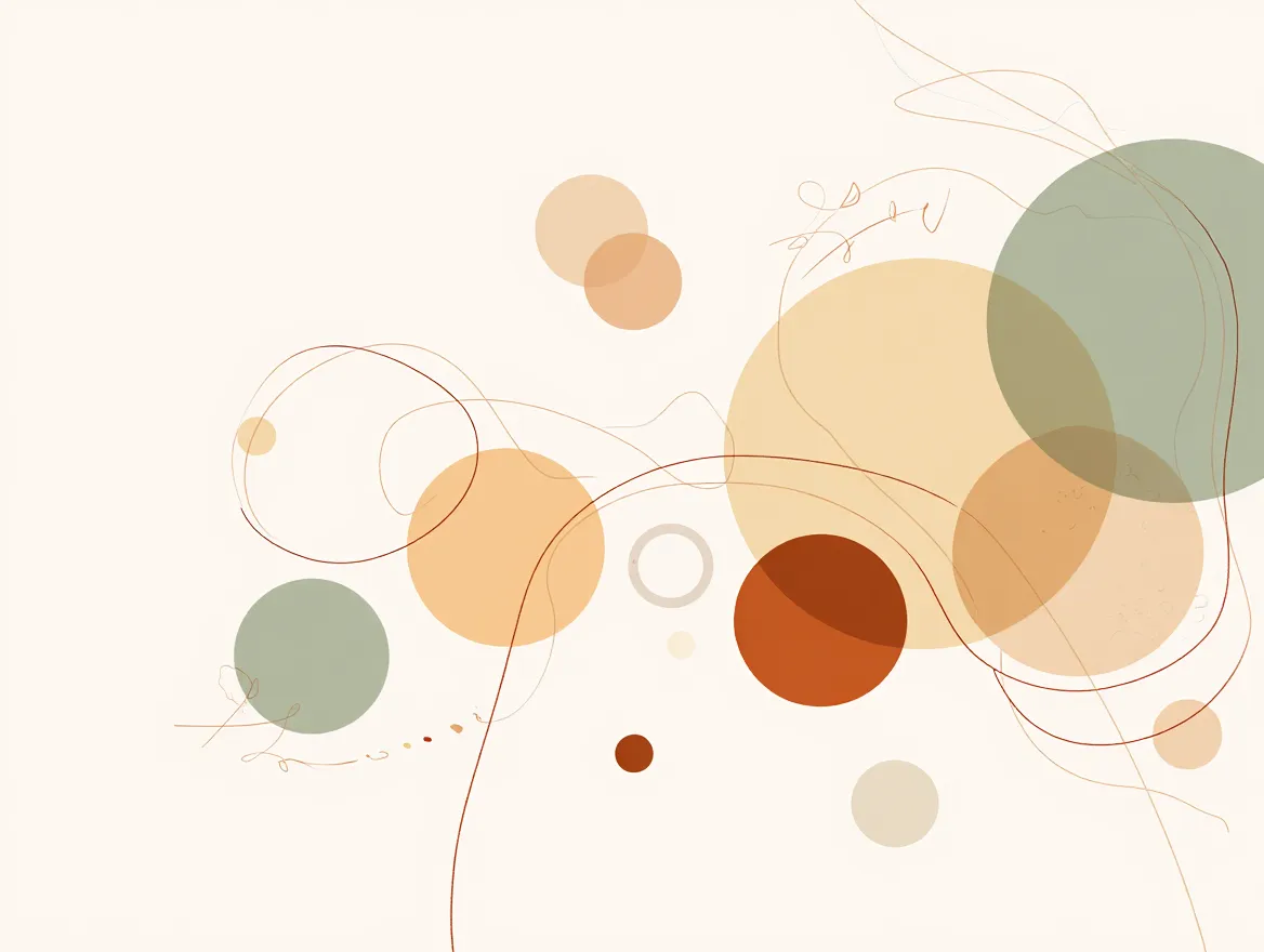 Abstrakt illustration med mjuka färgfält och linjer som representerar flödet av små dagliga handlingar